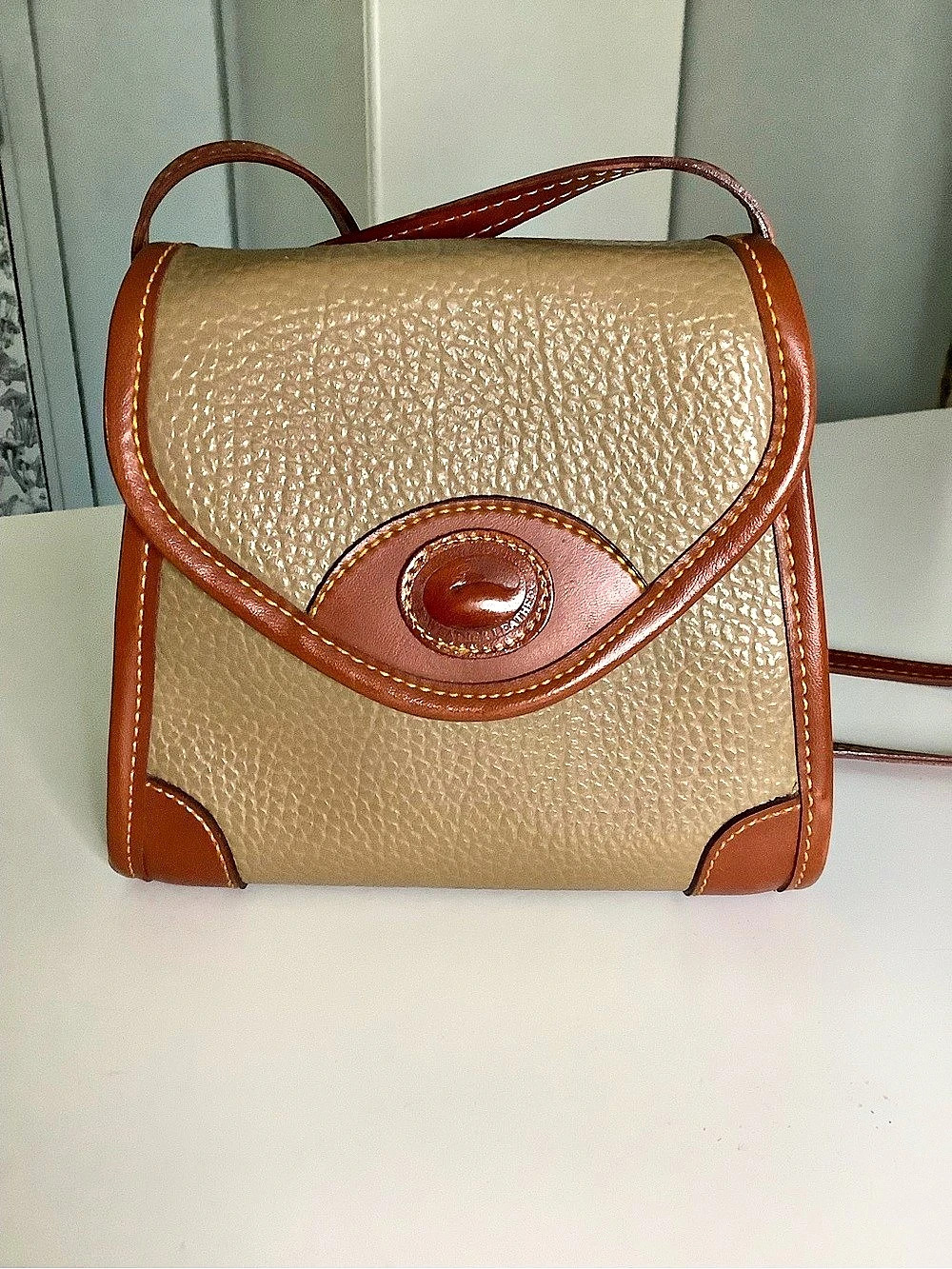 Crossbody Bag in Brown & Beige